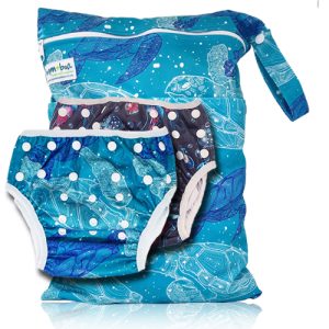 2 Swim Nappies & 1 Wetbag Combo - Regular