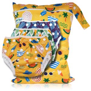 3 Swim Nappies & 1 Wetbag Combo - Regular